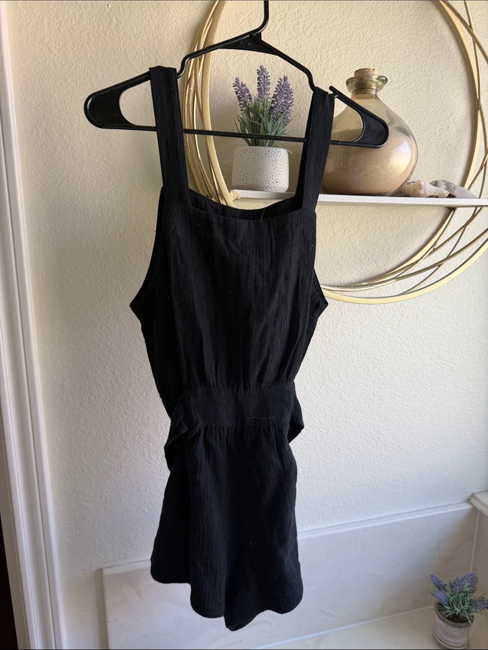 Madewell Black Sleeveless Romper